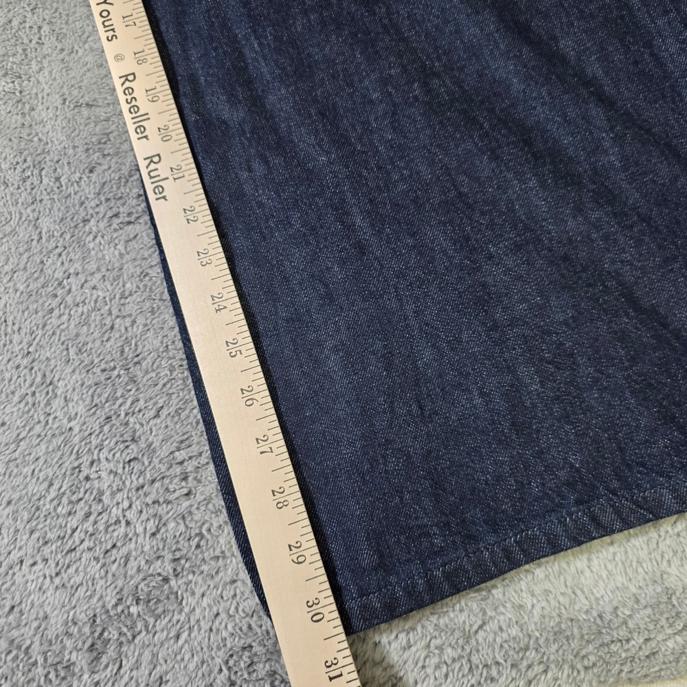 Worthington Womens 8 Wide Leg Jeans Dark Resinated Rinse Mid Rise Denim - Picture 3 of 9